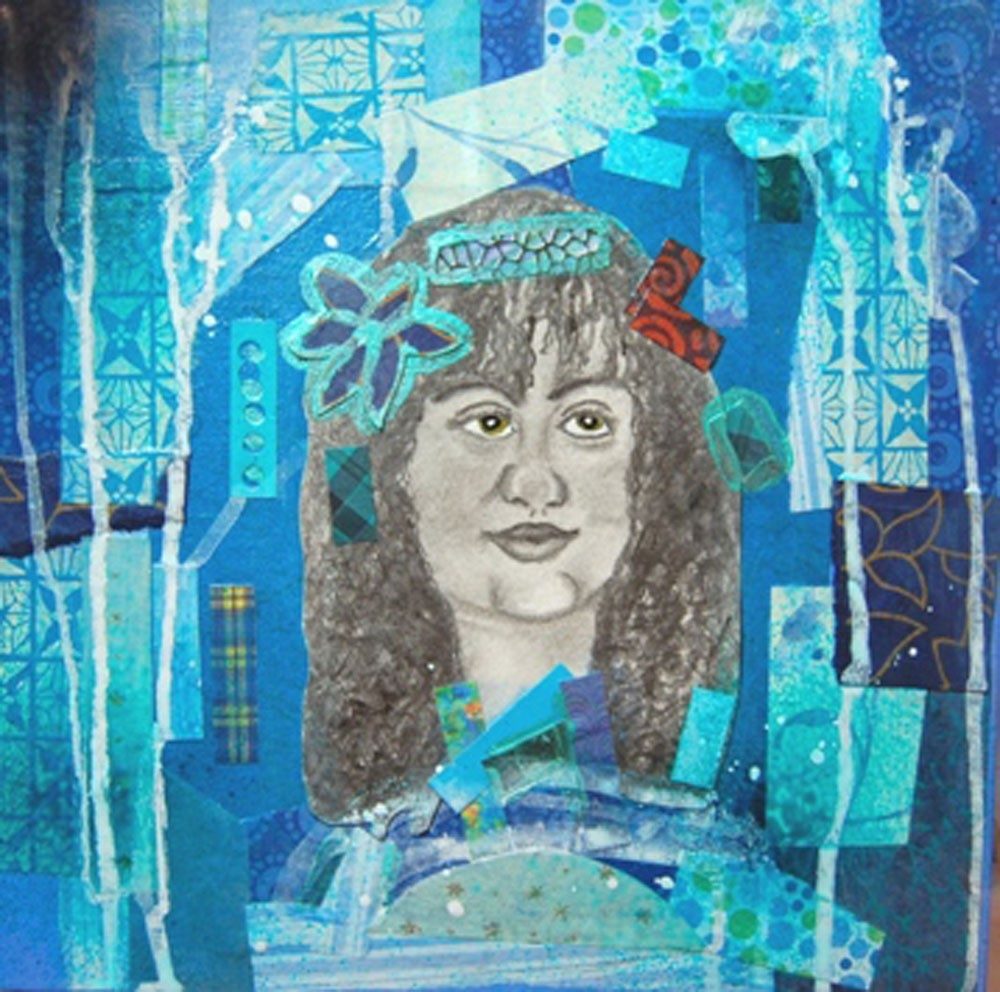 Blue Pattern Woman