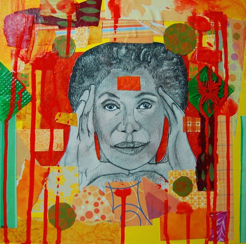 Orange and Yellow Pattern Woman